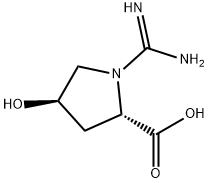 L-Proline, 1-(aminoiminomethyl)-4-hydroxy-, (4R)- (9CI) 结构式