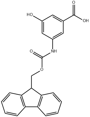 3-{[(9H-Fluoren-9-ylmethoxy)carbonyl]amino}-5-hydroxybenzoic acid 结构式