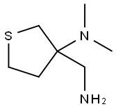 3-(氨基甲基)-N,N-二甲基四氢-3-氨基噻吩 结构式