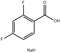 2,4-二氟苯甲酸钠 结构式