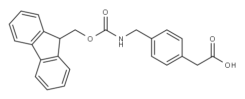 FMOC-(4-氨基甲基苯基)乙酸 结构式
