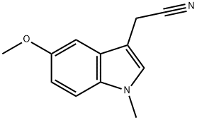 (5-甲氧基-1-甲基-1H-吲哚-3-基)乙腈 结构式