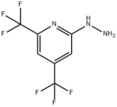 2-hydrazino-4,6-bis(trifluoromethyl)pyridine 结构式