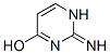 4-Pyrimidinol, 1,2-dihydro-2-imino-, (Z)- (9CI) 结构式