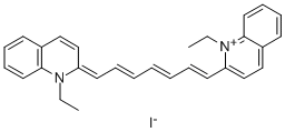 1-乙基-2-[7-(1-乙基-2(1H)-喹啉亚基)庚-1,3,5-三烯基]喹啉碘化物 结构式