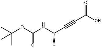 2-Pentynoicacid,4-[[(1,1-dimethylethoxy)carbonyl]amino]-,(4S)-(9CI) 结构式