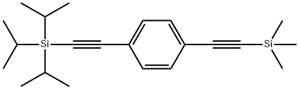 4-((三异丙硅乙炔基)苯乙炔基)三甲基硅烷 结构式
