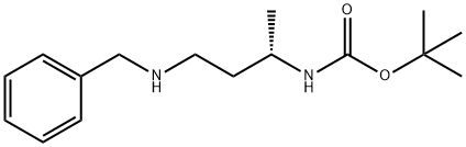 (3-苄基氨基-1-甲基丙基)-氨基甲酸叔丁酯 结构式