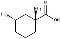 Cyclohexanecarboxylic acid, 1-amino-3-hydroxy-, (1S-cis)- (9CI) 结构式