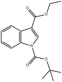 1H-INDOLE-1,3-DICARBOXYLIC ACID, 1-(1,1-DIMETHYLETHYL)3-ETHYL ESTER 结构式