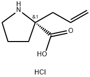 (R)-2-烯丙基吡咯烷-2-甲酸盐酸盐 结构式
