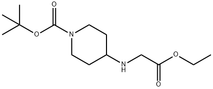 tert-butyl 4-[(2-ethoxy-2-oxoethyl)amino]tetrahydro-1(2H)-pyridinecarboxylate 结构式