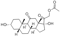 3alpha,17,21-trihydroxy-5beta-pregnane-11,20-dione 21-acetate 结构式
