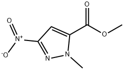 2-甲基-5-硝基-2H-吡唑-3-羧酸甲酯 结构式