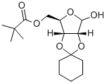 2,3-O-CYCLOHEXYLIDENE-5-O-PIVALOYL-D-RIBOFURANOSE 结构式