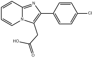 2-(4-Chlorophenyl)imidazo[1,2-a]pyridine-3-acetic acid 结构式