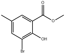 METHYL 3-BROMO-2-HYDROXY-5-METHYLBENZOATE 结构式