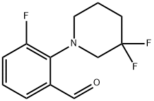 3-Fluoro-2-(3,3-difluoropiperidin-1-yl)benzaldehyde 结构式