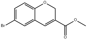 6-溴-2H-1-苯并吡喃-3-羧酸甲酯 结构式