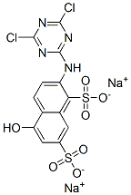 2-(4,6-Dichloro-1,3,5-triazine-2-ylamino)-5-hydroxy-1,7-naphthalenedisulfonic acid disodium salt 结构式