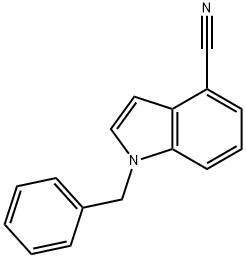 1-苄基-1H-吲哚-4-甲腈 结构式