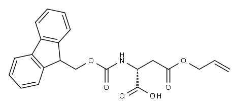 N-FMOC-O-甲醛基-D-天冬氨酸 结构式