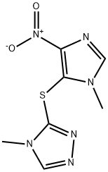 4-METHYL-3-[(1-METHYL-4-NITRO-1H-IMIDAZOL-5-YL)THIO]-4H-1,2,4-TRIAZOLE 结构式