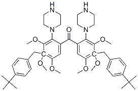 4-(p-tert-Butylbenzyl)-1-piperazinyl(3,4,5-trimethoxyphenyl) ketone 结构式