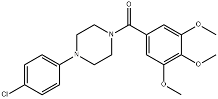 4-(p-Chlorophenyl)-1-piperazinyl(3,4,5-trimethoxyphenyl) ketone 结构式