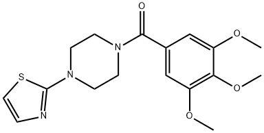 1-(2-Thiazolyl)-4-(3,4,5-trimethoxybenzoyl)piperazine 结构式