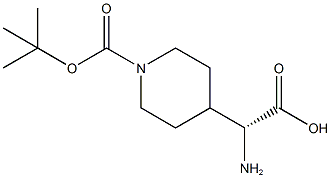 （R）-1-Boc-4-（氨基羧甲基）哌啶 结构式