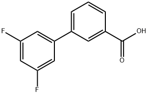 3',5'-二氟-3-联苯甲酸 结构式