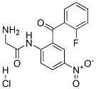 2-amino-2'-(o-fluorobenzoyl)-4'-nitroacetanilide hydrochloride 结构式