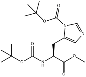 N(Α), N-(IM)-二-BOC-L-组氨酸甲酯 结构式