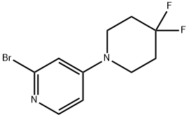 2-溴-4-(4,4-二氟-1-哌啶基)吡啶 结构式