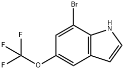 7-溴-5-(三氟甲氧基)-1H-吲哚 结构式