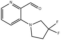 3-(3,3-Difluoropyrrolidin-1-yl)picolinaldehyde 结构式