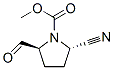 1-Pyrrolidinecarboxylicacid,2-cyano-5-formyl-,methylester,(2S-trans)-(9CI) 结构式