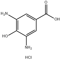 3,5-diamino-4-hydroxybenzoic acid dihydrochloride 结构式