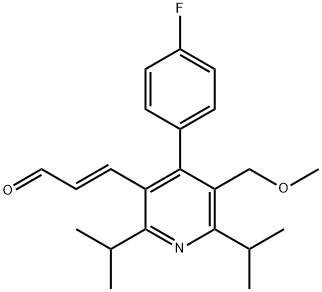 3-[4-(4-FLUOROPHENYL)-2,6-DIISOPROPYL-5-(METHOXYMETHYL)PYRIDIN-3-YL]ACRYLALDEHYDE 结构式