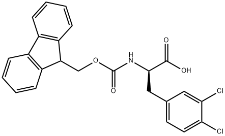 FMOC-D-3,4-二氯苯丙氨酸 结构式