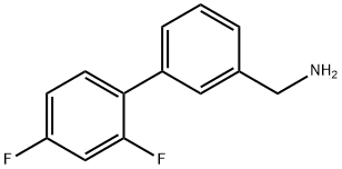 2',4'-二氟联苯基-3-甲胺 结构式