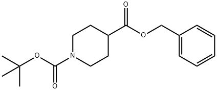 N-BOC-4-哌啶甲酸苄酯 结构式
