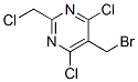 5-(bromomethyl)-4,6-dichloro-2-(chloromethyl)pyrimidine 结构式