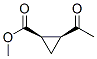 Cyclopropanecarboxylic acid, 2-acetyl-, methyl ester, (1R-cis)- (9CI) 结构式