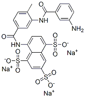 trisodium 8-[[3-[(3-aminobenzoyl)amino]-4-methylbenzoyl]amino]naphthalene-1,3,5-trisulphonate 结构式