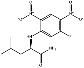 NΑ-(2,4-二硝基-5-氟苯基)-D-亮氨酰铵[用于旋光纯度测定的高效液相色谱标记试剂] 结构式