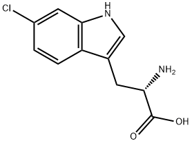 6-氯-DL-色氨酸 结构式
