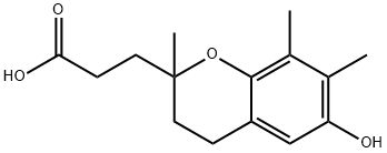 2,7,8-TRIMETHYL-2-(BETA-CARBOXY-ETHYL)-6-HYDROXYCHROMAN 结构式