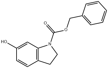 1H-INDOLE-1-CARBOXYLIC ACID,2,3-DIHYDRO-6-HYDROXY-,PHENYLMETHYL ESTER 结构式